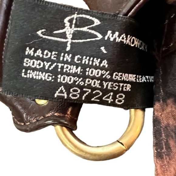 B. Makowsky Burgundy Leather Crossbody Bag A87248 - Picture 11 of 11